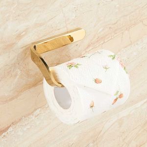 Złoto uchwyt na papier toaletowy łazienka toaleta rolka uchwyt papieru akcesoria łazienkowe Prosta konstrukcja jednej ręki Łza 210709