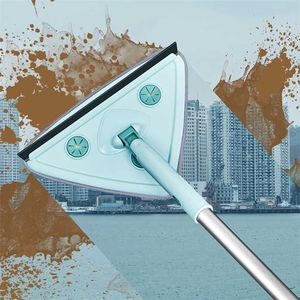 Telescopic Window Washing Brush Car Cleaning Scraper Sponge Mop Clean Glass Shower Wiper Squeegee Bathroom Washer Device Tools 211215