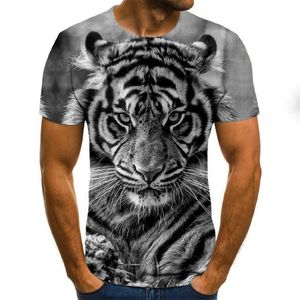 Yeni Avrupa ve Amerikan Dijital Baskı Özel Hayvan Kısa Kollu Büyük Boy T-Shirt 3D T Shirt Kenya Hayvanlar için Erkekler Grafik