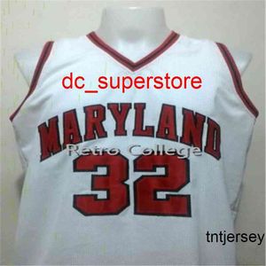 100% zszyte # 32 Joe Smith Maryland White Koszykówka Jersey Niestandardowy Dowolny Nazwa Nazwa Koszulki Koszykówka Koszulka Męskie Kobiety Młodzież XS-6XL
