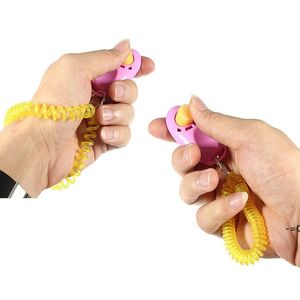 NEWDog Button Clicker Pet Sound Trainer with Wrist Band Click Training Tool Aid Guide Pets Dogs Supplies LLE10572