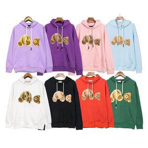 Mens Hoodies Broken Sweatshirts Teddy Bear Fashion Terry Explosions Sweaters for Men and Women Storlek S-XL