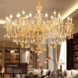 Chandeliers SHIXNIMAO Lamp Crys European Style Deluxe Crystal Pendant Living Room Dining Bedroom Champagne