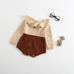 Pulôver 0-24m inverno bebê knitting romper macacão lã macio manga longa nascido meninos meninas uns-partes roupas bonitos