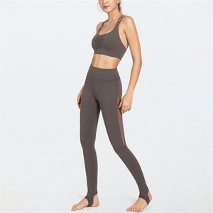 Melody Gym Define roupas Das Mulheres Esportes Mulheres Top Alto Cintura Bum Leggings Passe no Sport Set Mulheres Fitness Sportswear