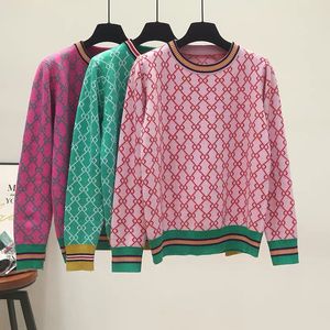 Neue Herbst Und Winter Neue Lose Stricken Pullover Koreanischen Stil Pullover Rundhals Geometrische Clash Jacquard Casual Pullover Jumper