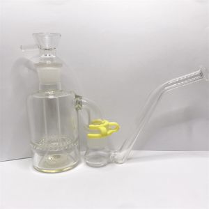 Wholesale glass j hook adapter resale online - The latest degree mm bowl glass hookah water pipe dust collector with J hook adapter AC