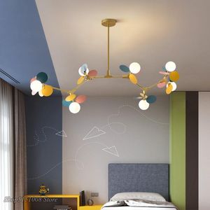 Modern Iron Art Colorful Pendant Lights Macaron LED Hanging Lamps vardagsrum sovrum mat loft heminredning ljusarmaturer