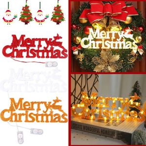 Neuheit Artikel Led-leuchten Frohe Weihnachten Dekoration Für Zuhause Ornament Zimmer Dekor Navidad Weihnachten Geschenk Glückliches Jahr #T2P