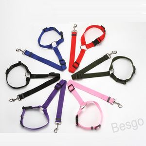 Corda de tração do animal de estimação Corda ajustável do cão dos leashes Meio Pequenas Cães ao ar livre Cinto de viagem de viagem Animais de estimação Acessórios BH5484 TYJ