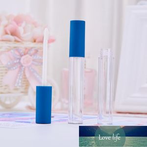 10 pcs 5ml Frasco de brilho labial vazio, azul / amarelo tampão geado diy tubo lipgloss plástico, beleza recipiente de embalagem cosmética LZ0189