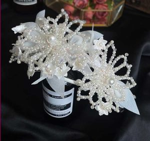 Hårklipp Barrettes brud vild pannband pärla klänning krona po handgjorda pärlstudio super fairy headbonad stil söt och romantisk
