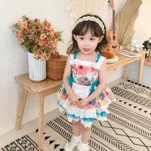 Summer Baby Girl Floral Vintage Spanish Dress Kids Turkish Lolita Princess Ball Gown Easter Eid Birthday Party Dresses 210615