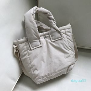 Winter Space Bale Handbags Woman Casual Space Cotton Top-handle Totes Bag Cotton Padded Crossbody Bag Lady Shoulder Bags C0508