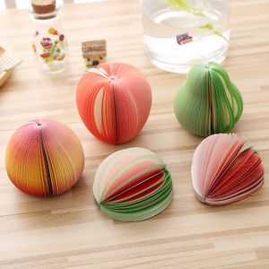 Creative Fruit Shape Notes Cute Apple Lemon Pear Strawberry Memo Pad Sticky Paper School Office Supply W0200