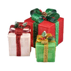 Christmas Decorations Lighting Creative Gift Box Packaging Envelope Shape Wedding Candy Favors Birthday Party Jelwery Decoration