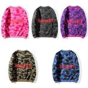 Mens Hoodies Fashion Designer Cartoon Shark Printing Hoodies Jacket Men Womens Casual Sweatshirts 5 Colors Size M-2XL