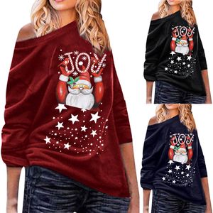 Moda Kobiety Boże Narodzenie Bluza Bluza Bluza Jumper Jesień Winter Lady Sweter Xmas Pullover Casual Tops Bluzka