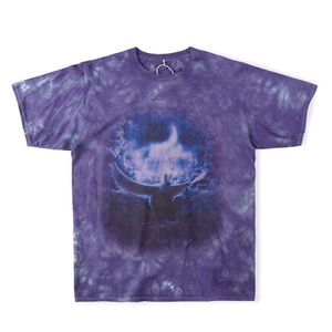 Tie Dye T-Shirt T-Shirt Lila Herren Damen 11 Hochwertige Kurzarm-Übergroße T-Shirt-Oberteile