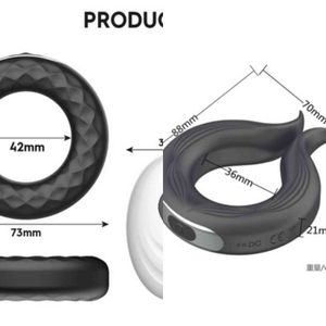 Cockrings Penis Ring Silicone Cock Vibrator Sex Toys for Men Massager Remote Control USB Rechargeable 10 Modes Chastity Belt Couple 1123