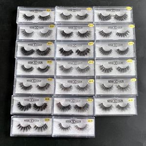 20 Stiller 3D Yanlış Kirpikler Faux Vizon Kirpik Uzun Dramatik 5D El Yapımı Kalın Curl Doğal Uzatma Wishy Kabarık Yumuşak Sahte Lashes Göz Makyaj Araçları