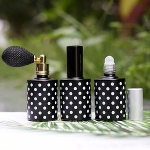 15ml Empty Glass Perfume Spray Bottle Essential Oil Roller Ball Bottles Fragrance Deodorant Container with Air Bulb