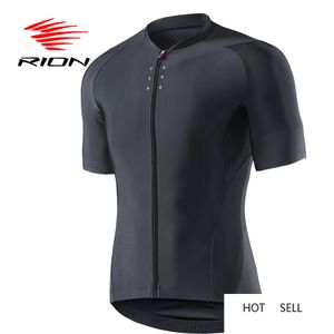 Cycling Men's Bike Black Reflective Jerseys Short Sleeves Summer Motocross Mountain Bike Downhill Racing Road Bicycle Tops