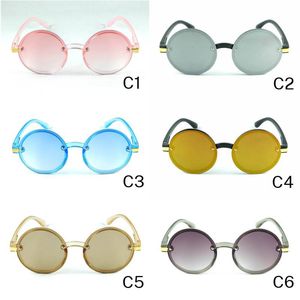 Cool Clothing Rolling Солнцезащитные очки Прекрасные Моды Круглые Очки Простая Чистая Рамка с Невыплаченным Зеркальным объективами Линз Fix заклепок