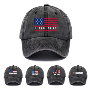 I Did That Washed Baseball Cap Unisex Cotton Letters Printed Ball Hat Sports Casual Kids Outdoor American Presidential Election Sun Caps