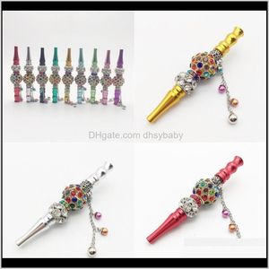 AESSORIES HOMIDY SUNDRIES HOME GARDEN DROP DERVERCE 2021 SMOOK PIPE INLAID RHINESTONE GHOKAH TIP