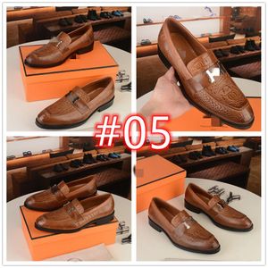 Moda H16 Modello Designer Oxford Scarpe in vera pelle Scarpe da uomo in vera pelle tagliata classica Brown Brown Business formale Abito da sposa Scarpe da uomo S