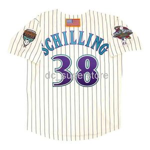 Cucito personalizzato Curt Schilling 2001 Arizona Home World Series Jersey Uomo Donna Youth Baseball Jersey XS-6XL