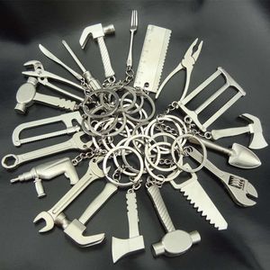 Fashion Portable Mini Tool Wrench Axe Fork Pliers Gadget Holder Keychain Personality Keychain Creative Craft Gift 22 Styles FHD05