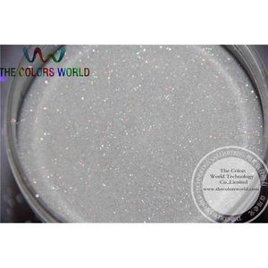 TCR22 Shinning Iridescent white Color Rainbow 0.2MM Glitter Powder For Art Decoration Nail Gel Manual DIY Makeup