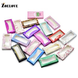 Pacote de cílios falsos caixas de pacote de atacado caixas case de casos privados de 25 mm em embalagem de viso