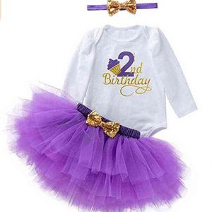 Vestito da bambina Vestito da 2 ° compleanno 2 anni Vestiti da bambina Vestiti da bambina a maniche lunghe Abiti da principessa Vestito da principessa G1129