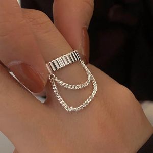 Wedding Rings Fashion Silver Multi Layer Chain Punk Simple Finger For Men Women Hip Jewelry 2021 Birthday Gift