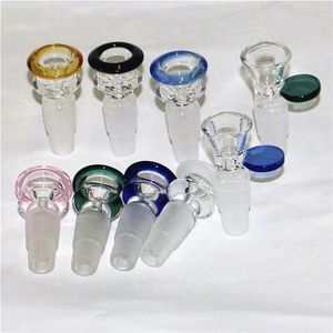 14 mm och 18 mm glassk￥lar manliga fog r￶kningstillbeh￶r hanterar vacker glidsk￥lbit f￶r bongs vattenr￶r nektar