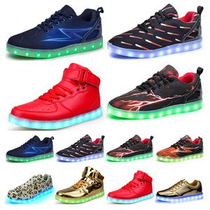 Gai Casual Luminous Shoes Mäns Kvinnor Big Size 36-46 EUR Fashion BEACTABLE BACKNA Black White Green Red Pink Bule Orange Två 28 GAI