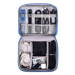 旅行携帯用デジタルアクセサリーガジェット機器オーガナイザーUSBケーブル充電器トートケース収納バッグ
