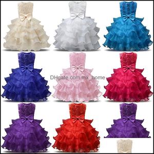 Girls Dresses Baby  Kids Clothing Baby, Maternity Flower Dress Tutu Cupcake Princess Fashion Boutique Bow Ball Gown Z4574 Drop Delivery 202