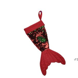 Balık kuyruğu saygısız boncuk çorap bling tarzı Noel çorap Mermaid Hediye Çantası Moda Güzel Tasarım Noel Baba Çorap ZZB11940
