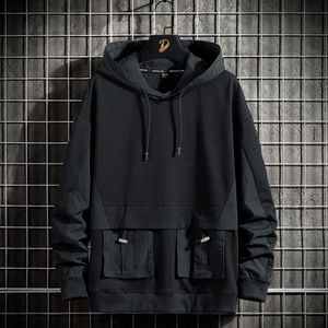 Solid Color Sweatshirt Men Harajuku Hoodies Autumn Spring Hiphop Casual Hoodie Cotton Sweatshirts Men Streetwear Clothes