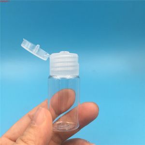 50個の10ml 100ml 100mlの透明なプラスチックフリップキャップの水のボトル小さい小さな香水シャンプーサンプルコンテナ梱包送料無料