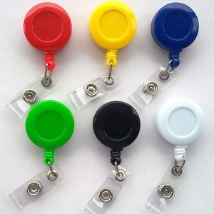 500Pcs/Lot Retractable Badge ID Card Holder Clip ID Bobine Solid Commercio all'ingrosso