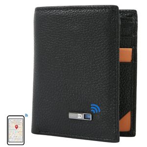 Wallets Smart Wallet Genuine Leather Men And Woman Male Luxury High Quality Bluetooth-compatible Anti-lost Purse