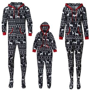 Roupas combinando para a família de Natal Onesie Pijamas 2022 Caro Adulto Criança Roupas para Casa Ano Novo Lucky Deer Roupa de Dormir Bebê Macacão L3 H1014