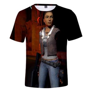 Koszulki męskie Half-Life Alyx 3D Wiosna / Summer Preppy Style i damska Odzież uliczna T-shirt młodzieńczy Vitality Innowacyjny Punk