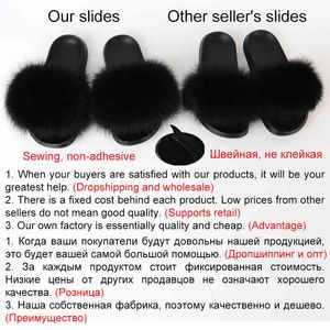 Fur Slides Women Furry Slippers House Woman Shoes Mules Home Fluffy Summer Sandals Ladies Plush Flip Flops Luxury Wholesale 2020 K722