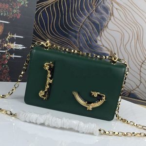 Zincir Crossbody Çantalar Kadın Çanta Çanta Omuz Torbası Üst Kalite Orijinal Deri Donanım Harfleri Manyetik Hasp Lady Debriyaj Cüzdanları Düz ​​Yüzey